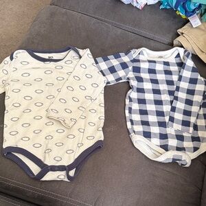 Blue and Cream Kids One Piece Set
